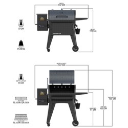 PIT BOSS NAVIGATOR 850 - Barbecue et fumoir à pellet