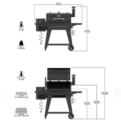 PRO SERIES 850 barbecue à granulés Pit Boss - Les côtes