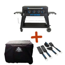 Pack PLANCHA ULTIMATE 4 - Plancha à gaz 4 feux + Housse et ustensiles