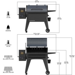 NAVIGATORE 1150 - Barbecue, grill et fumoir à granulés de bois  - Les côtes